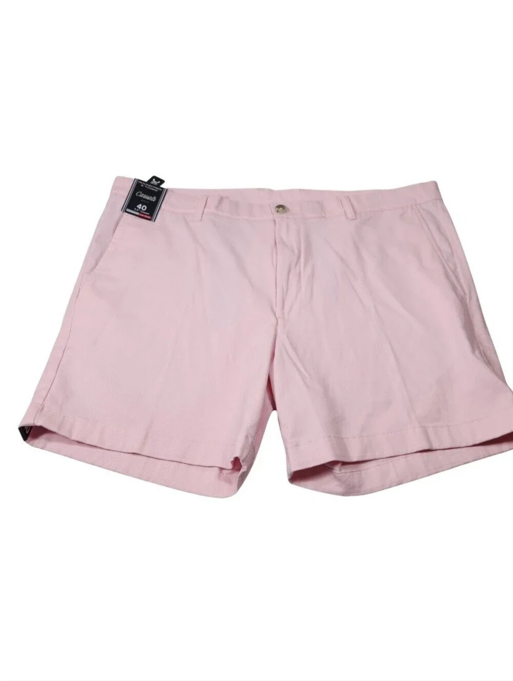 Roundtree & Yorke Mens Size 40 Shorts Classic Chino Flat Front Pink NWT 05